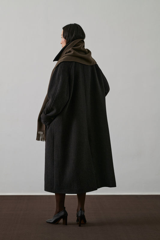 Manteau Berlin - Marron/Noir - Laine - Femme