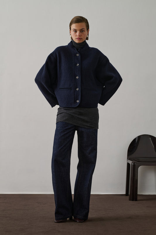 Veste Olympe - Navy - Laine - Femme