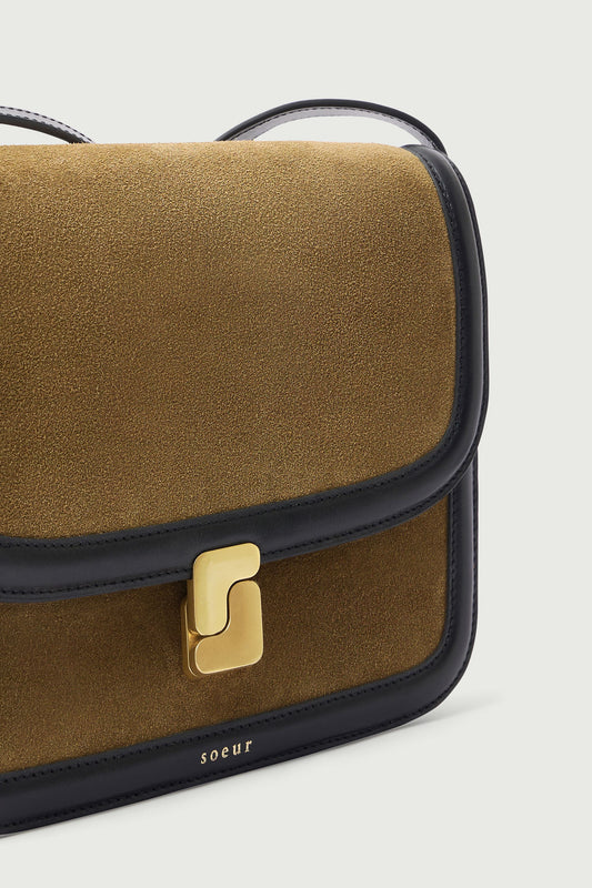 Sac Bellissima Maxi - Bronze/Noir - Cuir - Femme