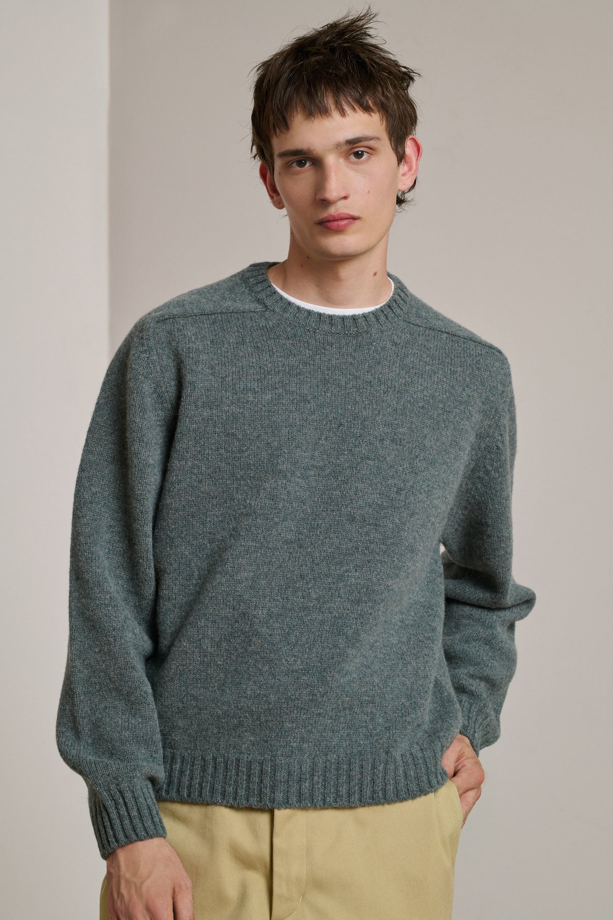Pull Isamu - Bleu - Laine - Homme vue 1