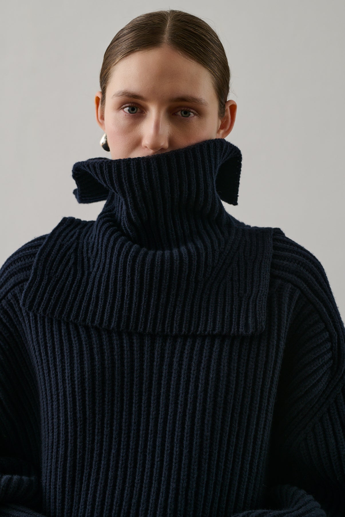 Col Gad - Navy - Laine - Femme vue 2
