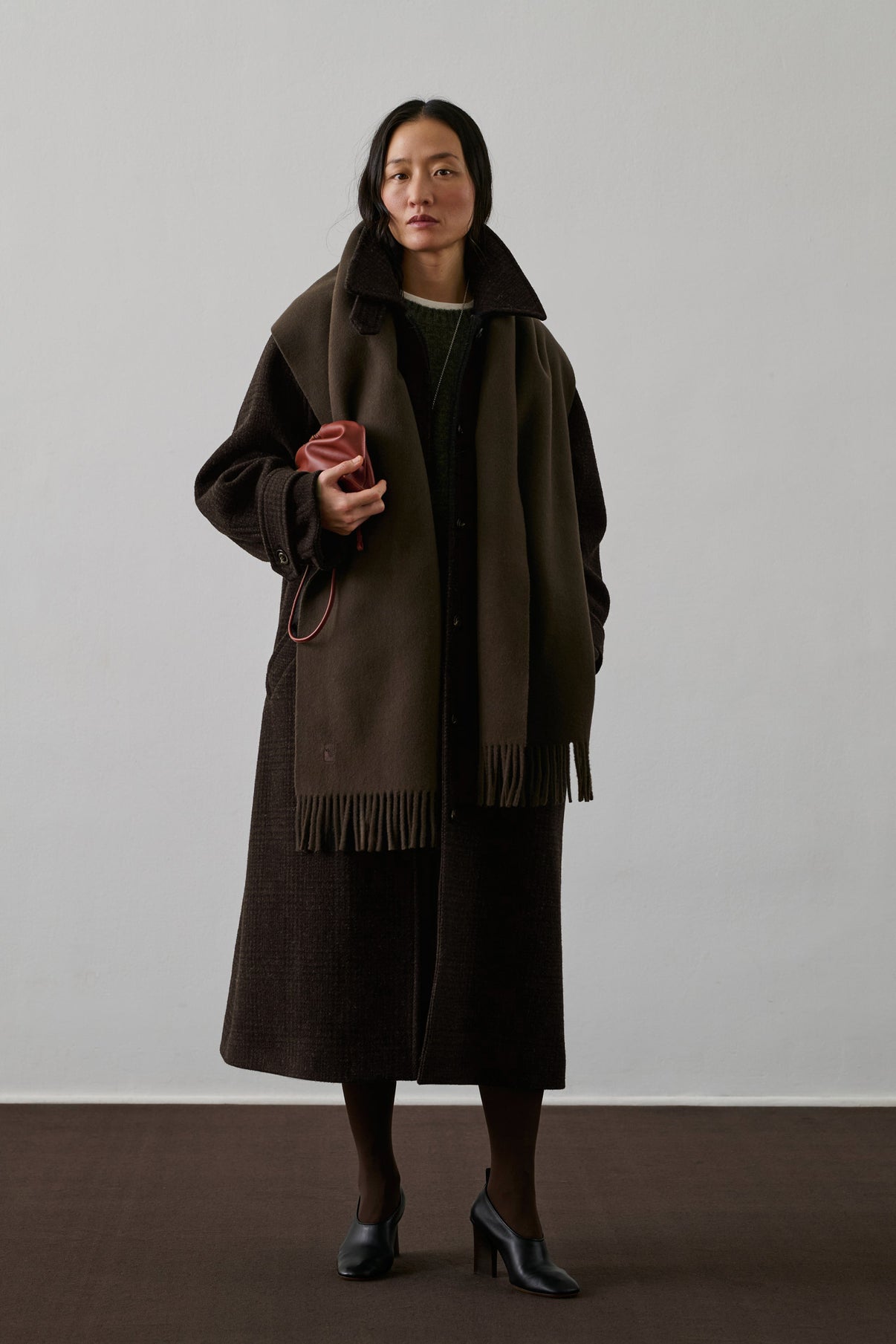 Manteau Berlin - Marron/Noir - Laine - Femme vue 5