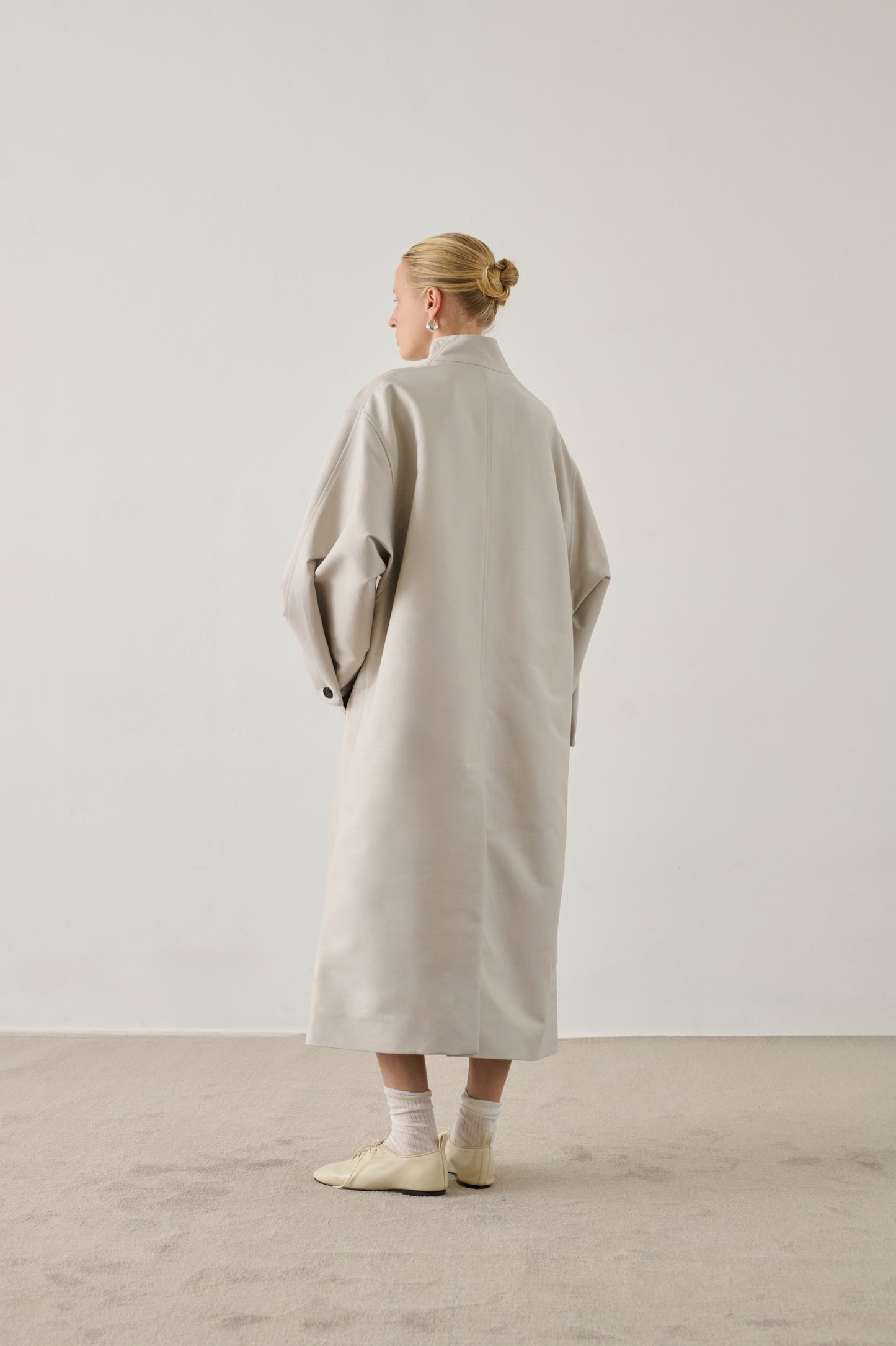 Manteau Hyacinthe - Gris Clair - Coton - Femme