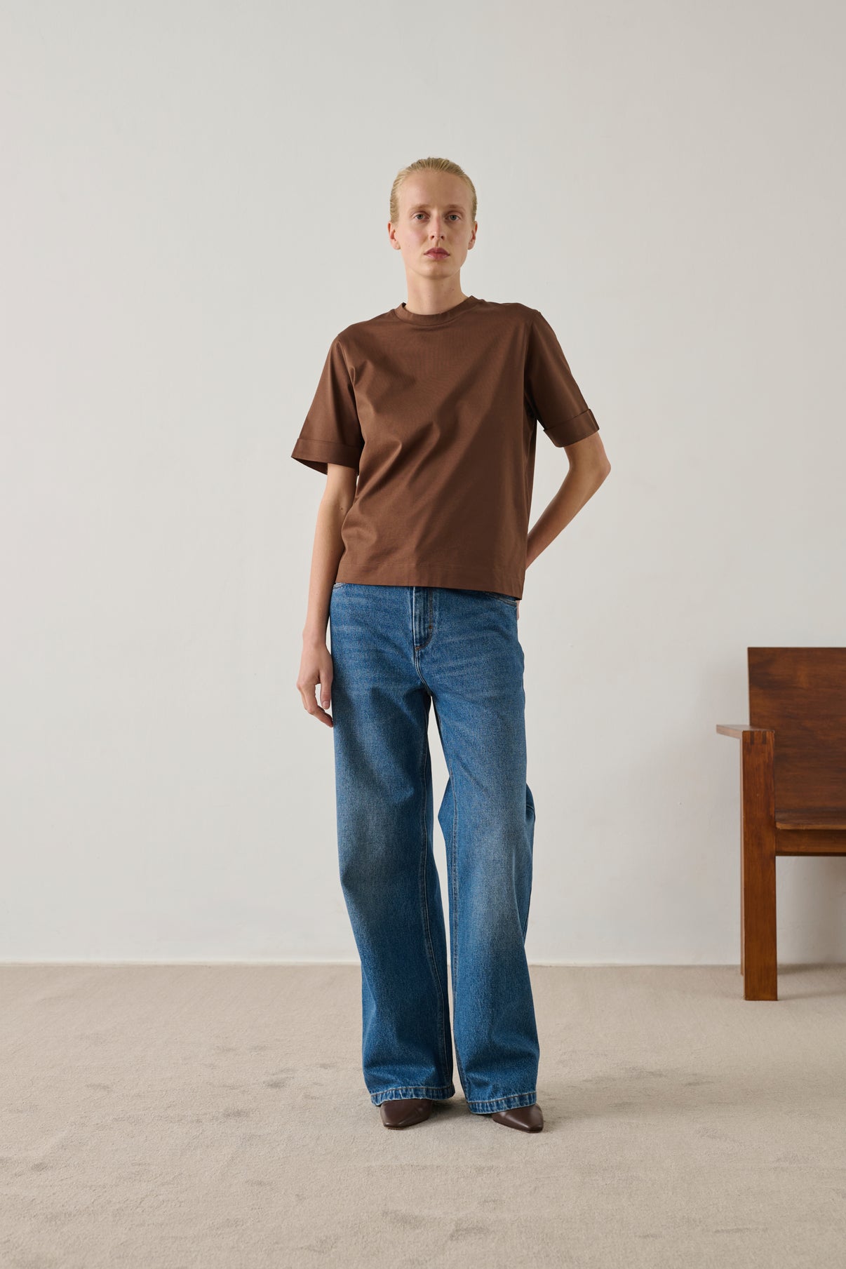 Tee-Shirt Ama - Acajou - Coton - Femme vue 1