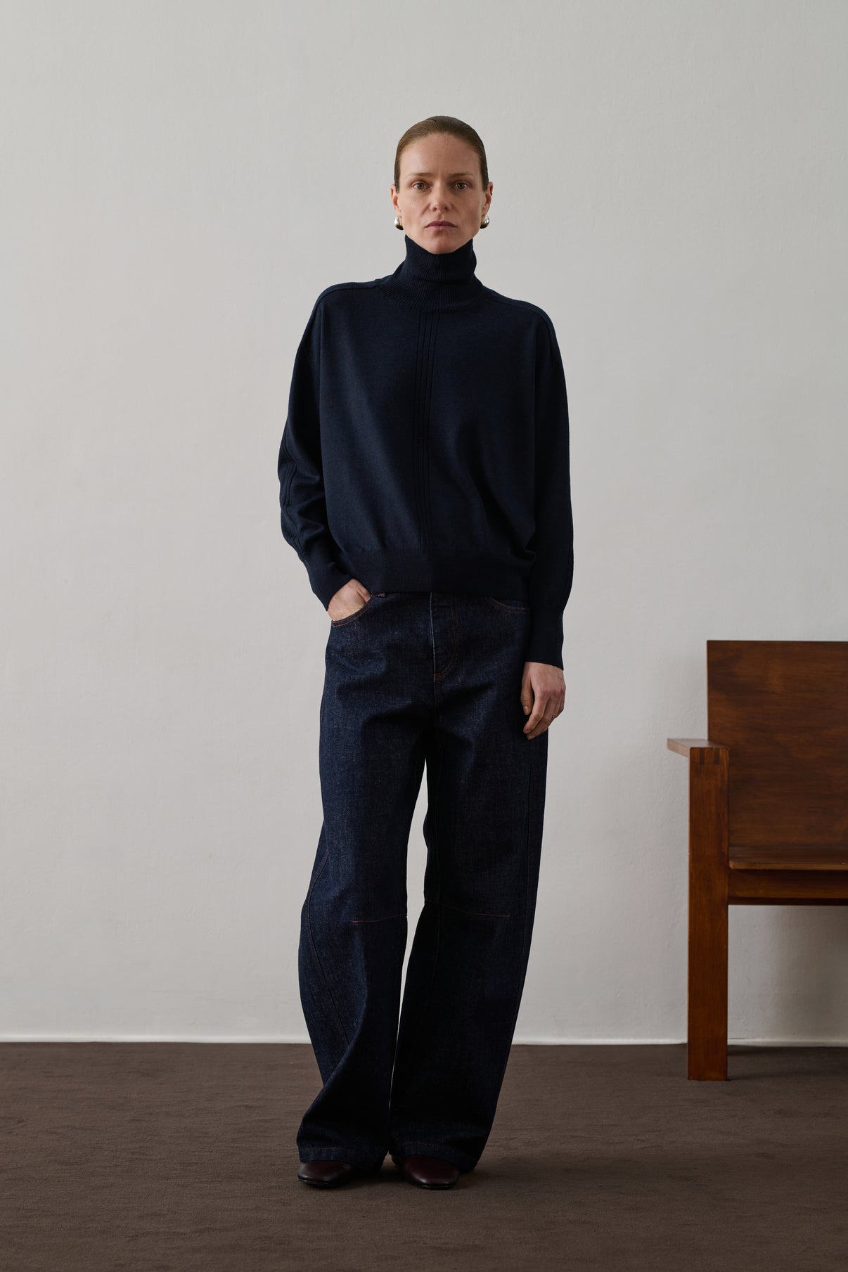 Pull Nord - Navy - Laine - Femme vue 1