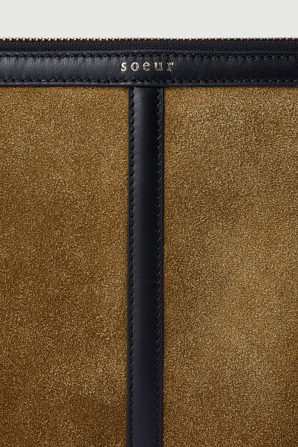 Pochette Doces - Bronze/Noir - Cuir - Femme